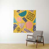 Tenture Motif abstrait sans couture avec différentes forme (En situation)