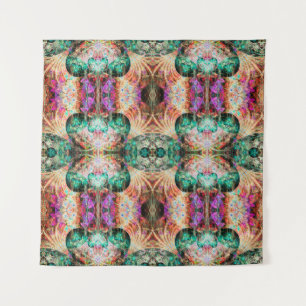 Tenture motif Abstrait sans couture avec fleurs et décorat