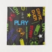 Tenture motif abstrait transparent dans le style de jeu de (Devant (Horizontal))