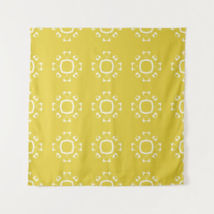 Tenture motif Abstrait transparent de couleur jaune