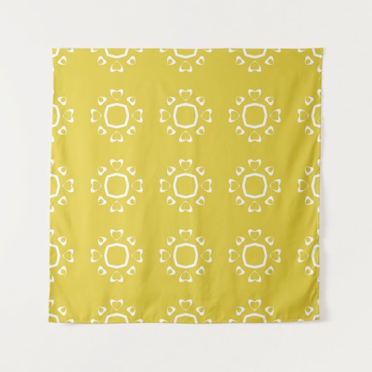 Tenture motif Abstrait transparent de couleur jaune (Devant)