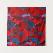 Tenture motif Abstrait transparent en rouge et bleu (Devant (Horizontal))