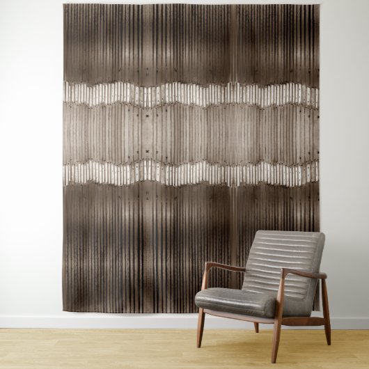 Tenture Motif Abstrait unique Brown et beige (En situation)