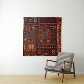 Tenture Motif africain de l'art aborigène (En situation (horizontale))