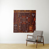 Tenture Motif africain de l'art aborigène (En situation)
