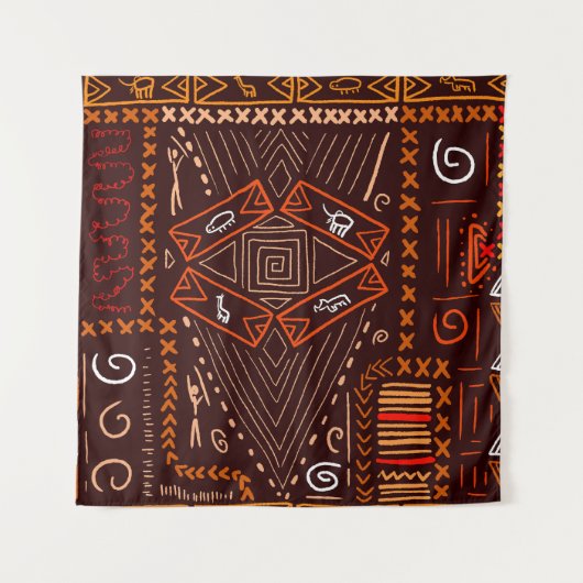 Tenture Motif africain de l'art aborigène (Devant)