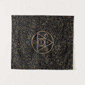 Tenture Motif alchimique 2 du symbole en pierre du (Devant (Horizontal))