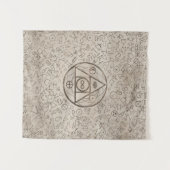 Tenture Motif alchimique 3 du symbole en pierre du (Devant (Horizontal))