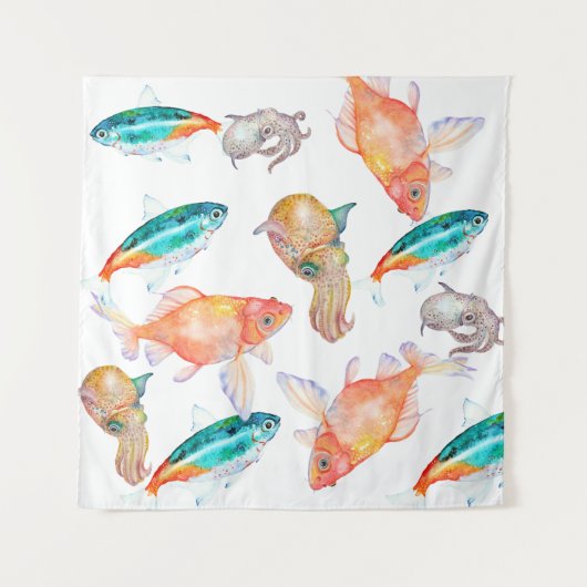 Tenture Motif animal marin (Devant)