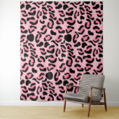 Tenture Motif animal rose moderne léopard (En situation)