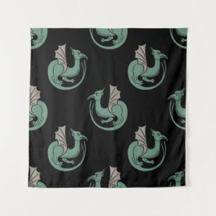 Tenture Motif animal vintage sans joint avec aile médiev
