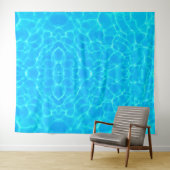 Tenture Motif Aqua Avec Réflexion Vagues (En situation (horizontale))