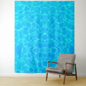 Tenture Motif Aqua Avec Réflexion Vagues (En situation)
