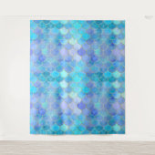 Tenture Motif Aqua Pearlescent & Gold Mermaid (Devant)