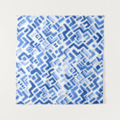 Tenture Motif aquarelle géométrique Abstrait sans couture (Devant (Horizontal))