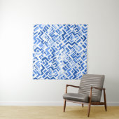 Tenture Motif aquarelle géométrique Abstrait sans couture (En situation (horizontale))