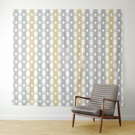 Tenture Motif argent et or (En situation (horizontale))