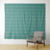 Tenture Motif Art Déco avec des formes géométriques dorées (En situation (horizontale))