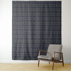 Tenture Motif Art Déco avec des formes géométriques en or