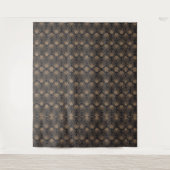 Tenture Motif Art Déco avec motifs floraux dorés (Devant)