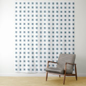 Tenture Motif Art déco bleu (En situation)