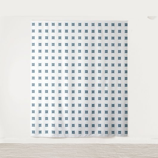 Tenture Motif Art déco bleu (Devant)