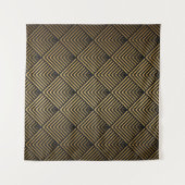 Tenture Motif Art déco. Simples grappes noir et or (Devant (Horizontal))