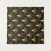 Tenture Motif Art déco. Simples grappes noir et or (Devant (Horizontal))