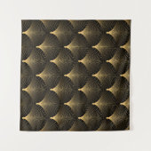 Tenture Motif Art déco. Simples grappes noir et or (Devant (Horizontal))