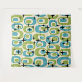 Tenture Motif atomique moderne du milieu du siècle (Devant (Horizontal))