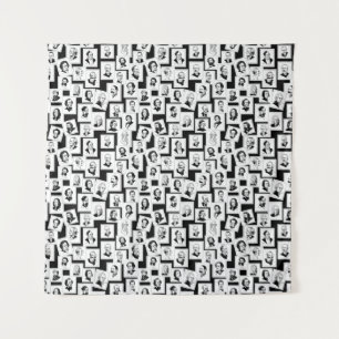 Tenture Motif avec portraits des plus grands compositeurs