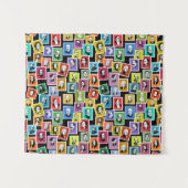 Tenture Motif avec portraits des plus grands compositeurs (Devant (Horizontal))