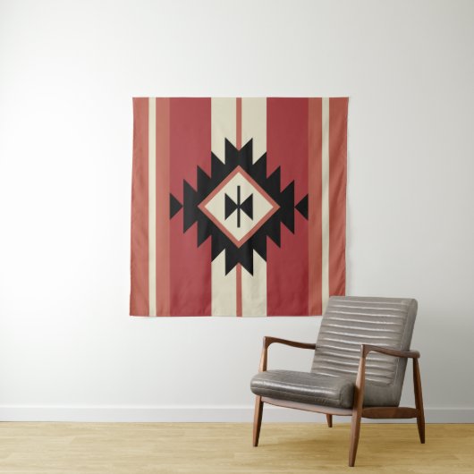 Tenture motif Aztec (En situation (horizontale))