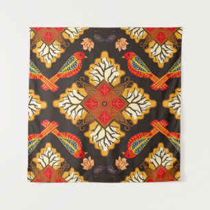 Tenture Motif batik indonésien avec flo très distinctif