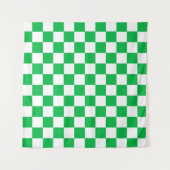 Tenture Motif blanc À damiers blanc vert (Devant)