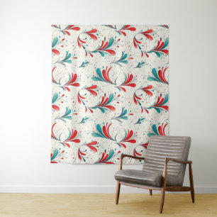 Tenture Motif blanc et blanc blanc et blanc (2)
