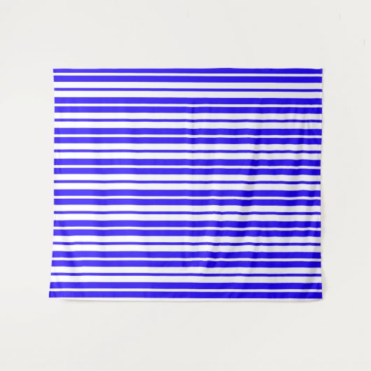 Tenture Motif Bleu Blanc Vertical Grilles (Devant (Horizontal))