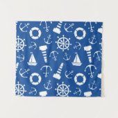 Tenture Motif bleu de mer (Devant (Horizontal))