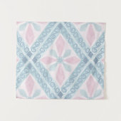 Tenture motif bleu en forme de diamant (Devant (Horizontal))