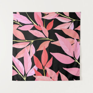 Tenture Motif botanique sans couture avec feuilles. Somme