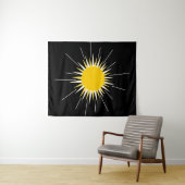 Tenture motif brillant brillant jaune clair (En situation (horizontale))