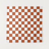 Tenture Motif Brown blanc À damiers chèque (Devant (Horizontal))