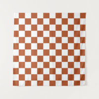 Motif Brown blanc À damiers chèque