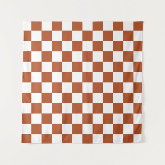 Tenture Motif Brown blanc À damiers chèque (Devant)