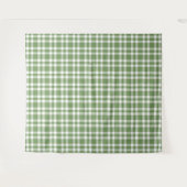 Tenture Motif carreaux vert blanc (Devant (Horizontal))
