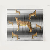 Tenture Motif Cheetah Et Stripe (Devant (Horizontal))