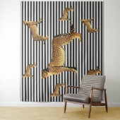 Tenture Motif Cheetah Et Stripe (En situation)