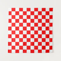 Motif chèque À damiers blanc rouge