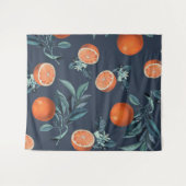 Tenture Motif citron et feuille VI (Devant (Horizontal))