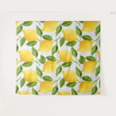 Tenture Motif citrons aquarelle (Devant (Horizontal))